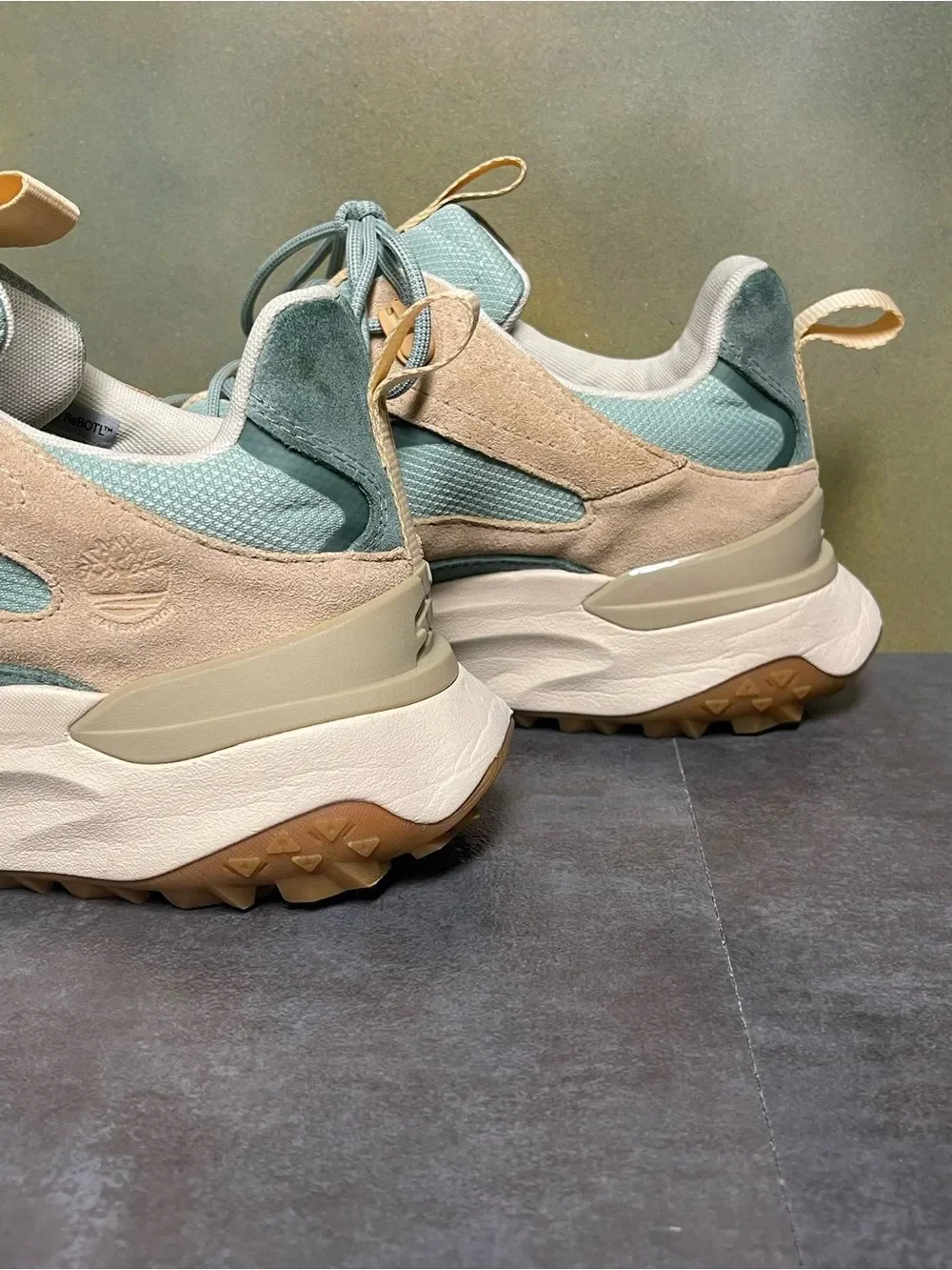 Timberland Motion Access Waterproof Women's Trail Sneakers Green/Tan Size 10